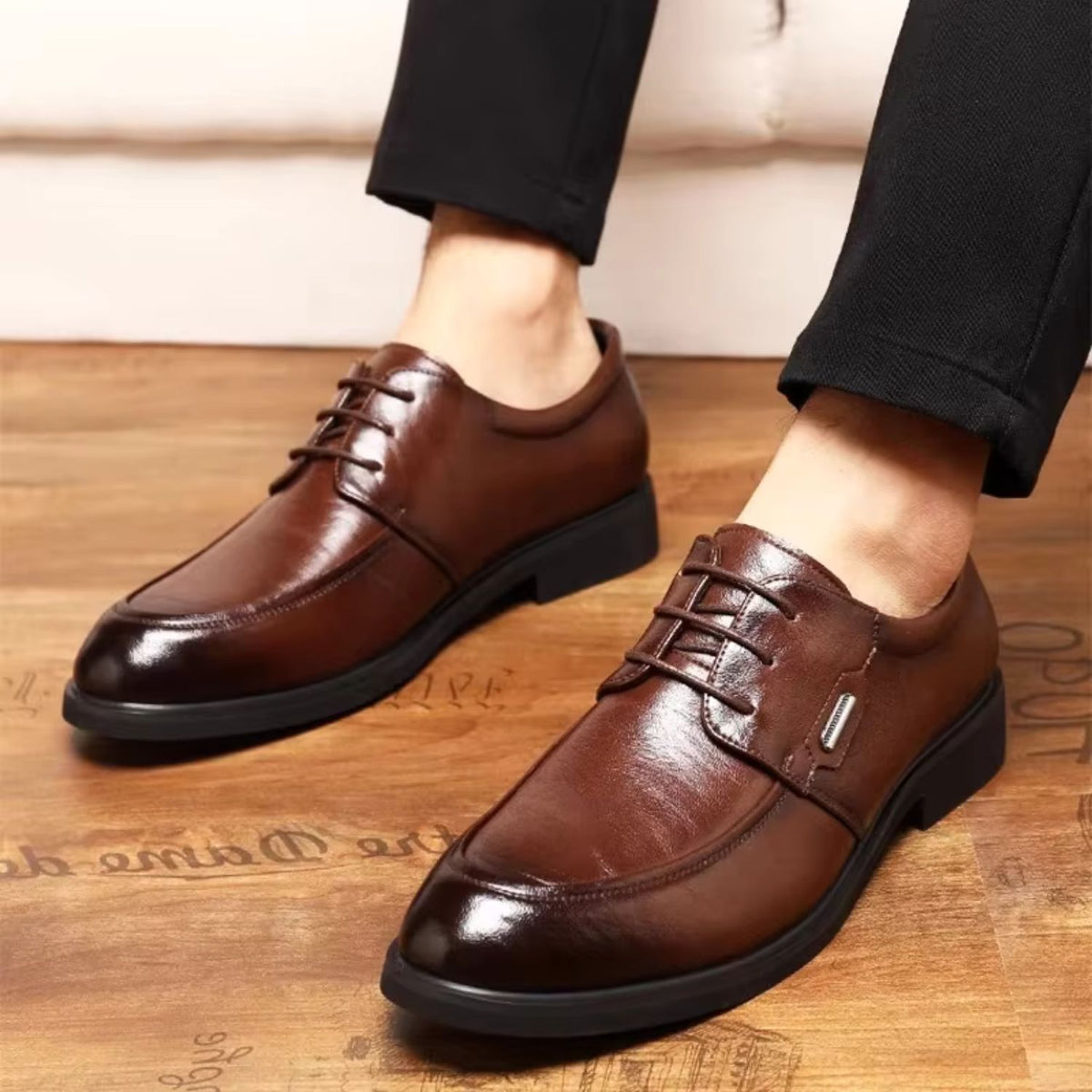 Leather Lace Up Oxford Shoes