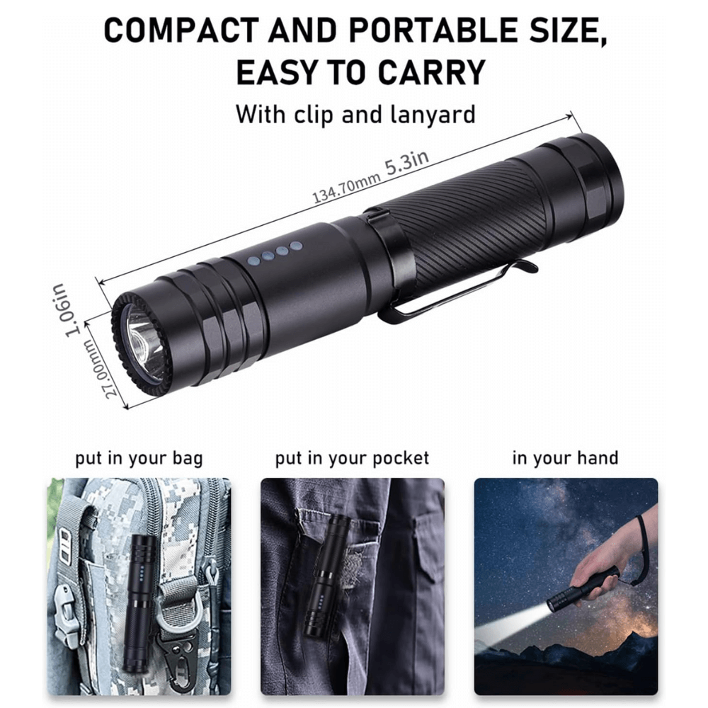 Tactical Pocket Flashlight 2000LM