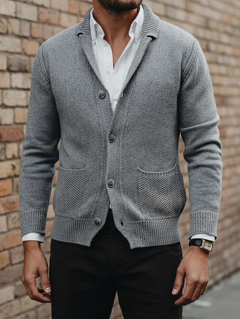Men’s Knit Shawl Collar Cardigan