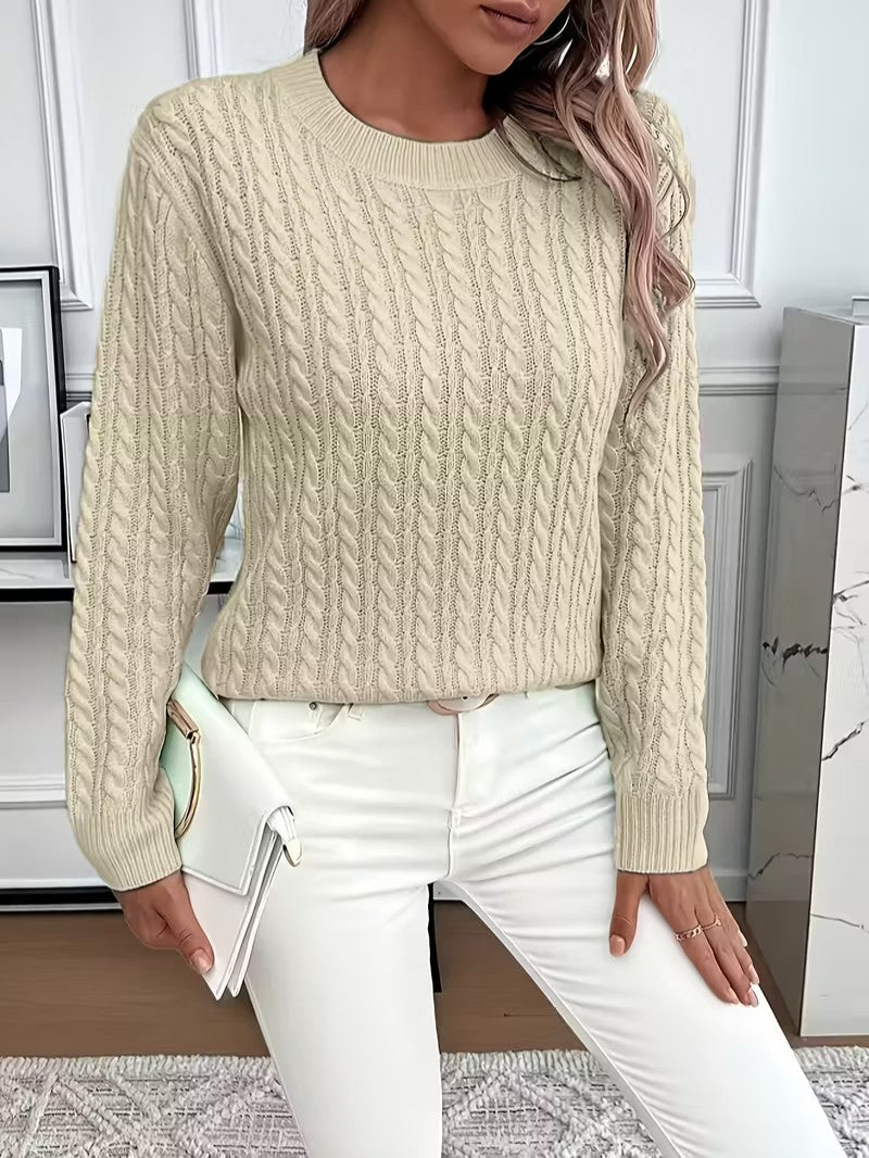 Classic Cable Knit Jumper - Women Knitted Jumper - Wild Eye Vision