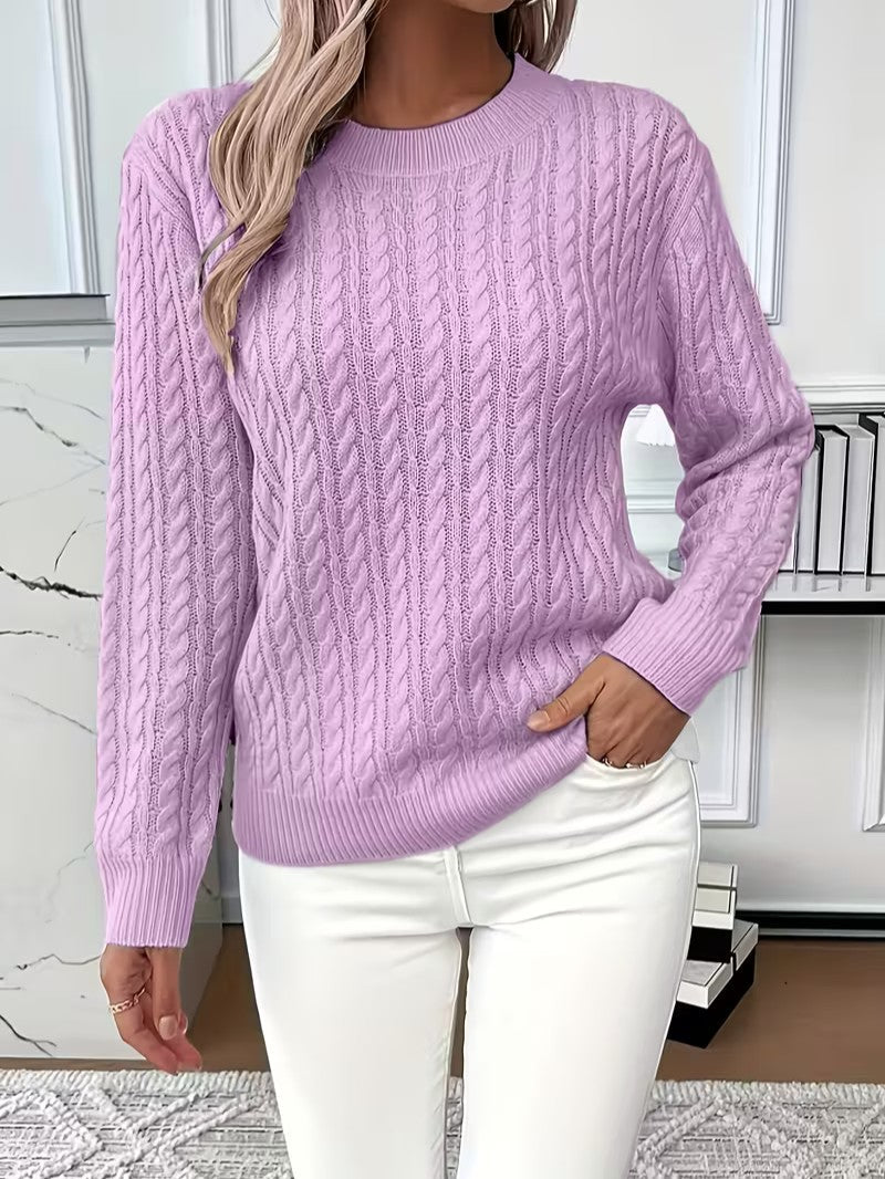 Classic Cable Knit Jumper - Women Knitted Jumper - Wild Eye Vision