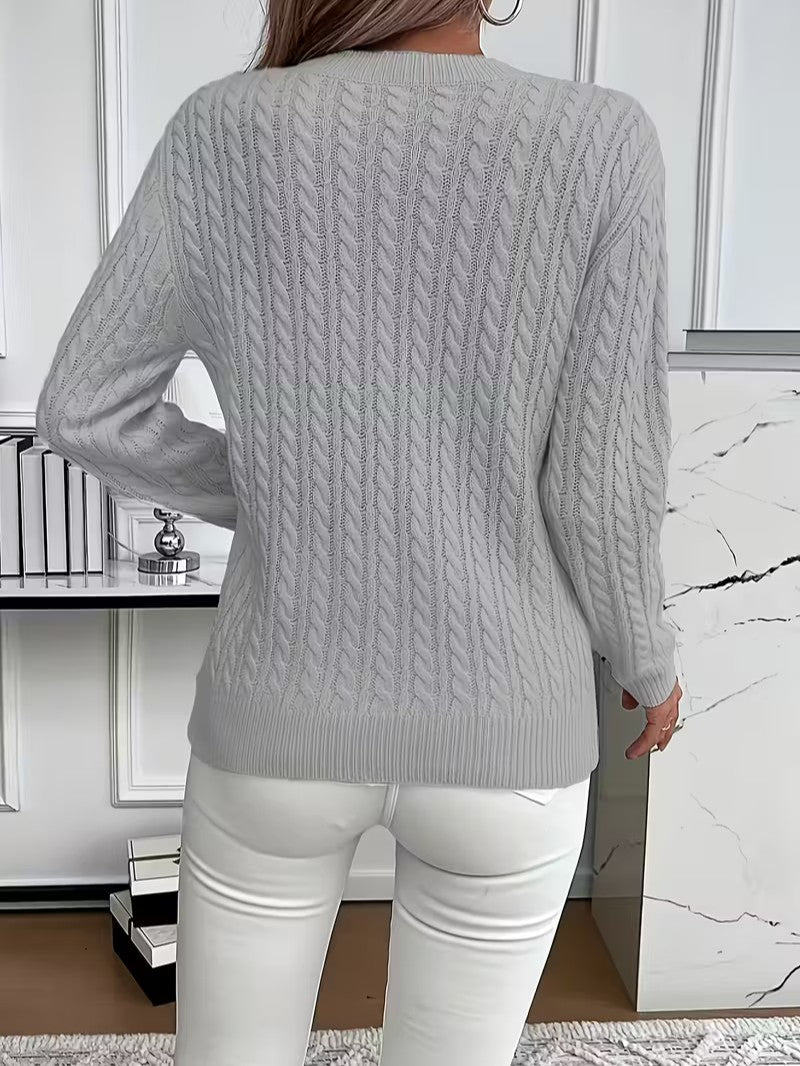 Classic Cable Knit Jumper - Women Knitted Jumper - Wild Eye Vision