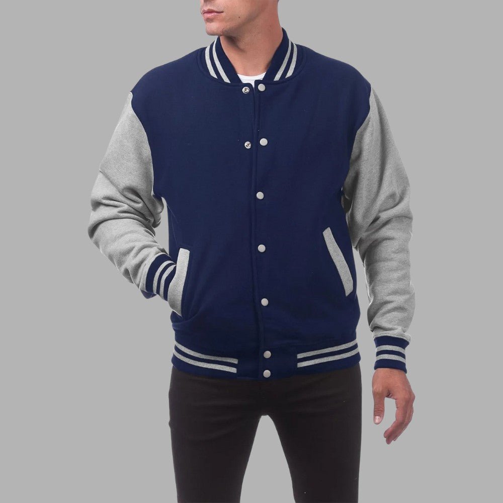 Classic Two - Tone Baseball Jacket - Men's Baseball Jacket - Wild Eye Vision