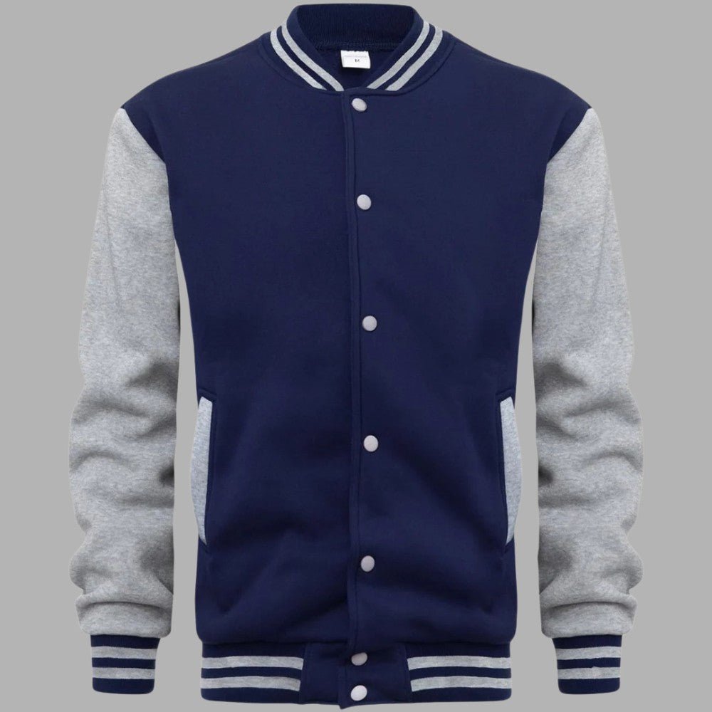 Classic Two - Tone Baseball Jacket - Men's Baseball Jacket - Wild Eye Vision