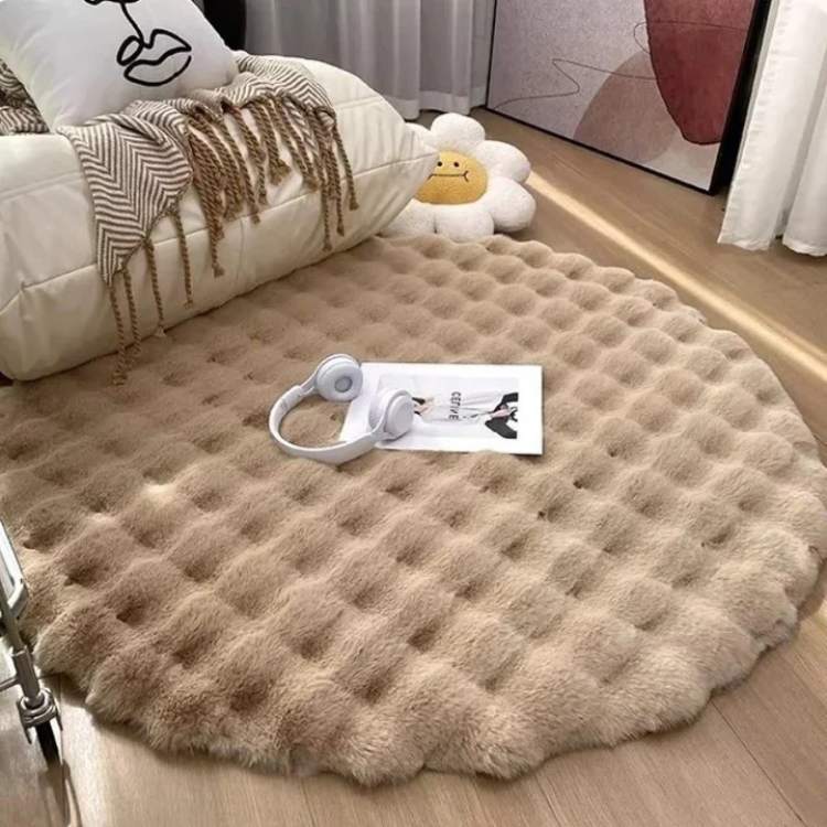 CloudSoft Faux Fur Round Rug - Rug - Wild Eye Vision