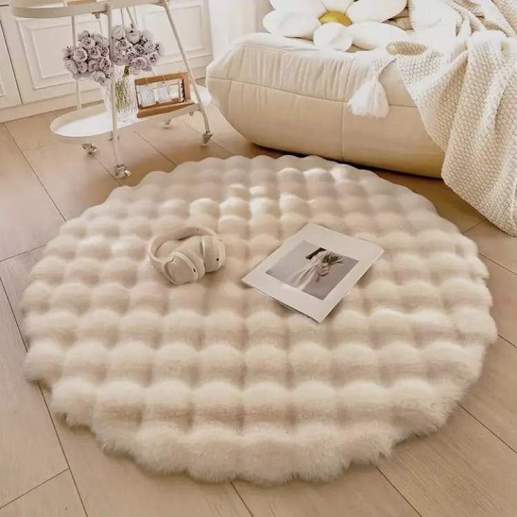CloudSoft Faux Fur Round Rug - Rug - Wild Eye Vision