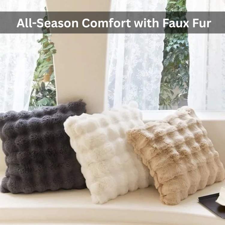 ComfortAura Faux Fur Cushion Cover - Cushion Cover - Wild Eye Vision