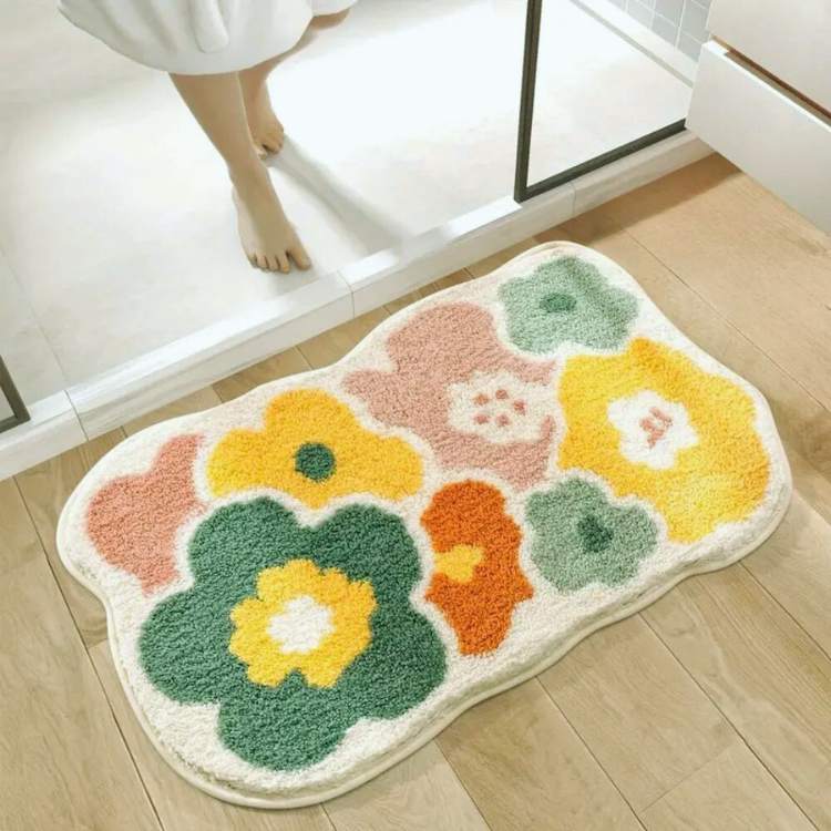 CosyBloom Floral Bath Mat - Bath Mat - Wild Eye Vision