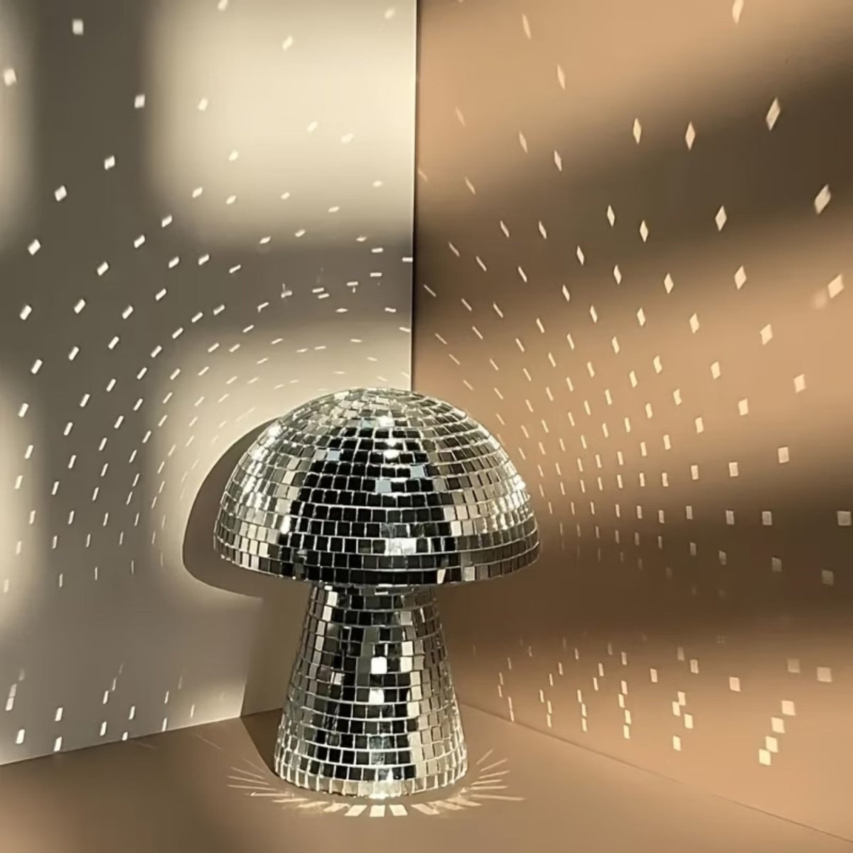 Disco Mirror Mushroom Table Lamp - Bedside Lamp - Wild Eye Vision