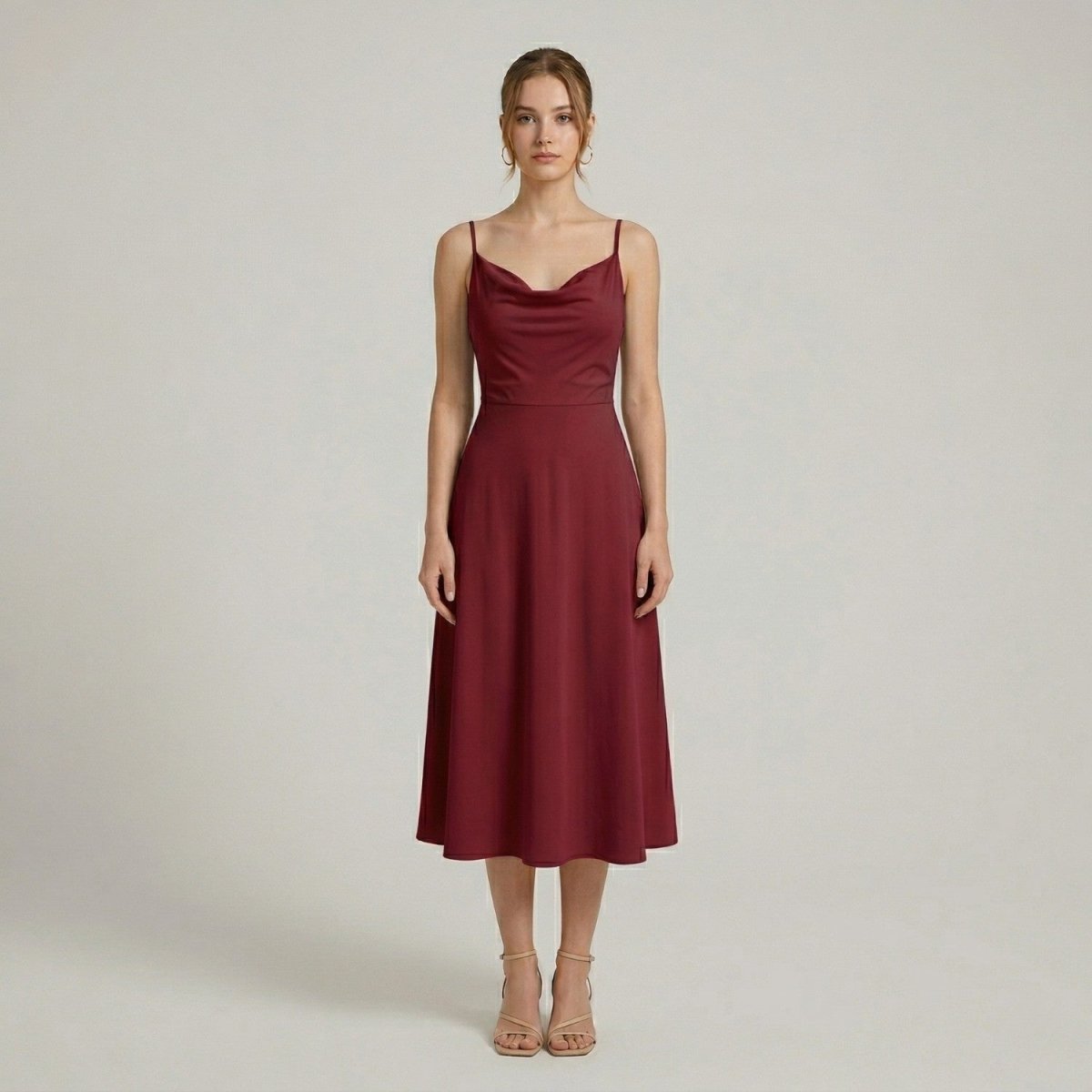 Draped Maxi Dress With Support - Maxi Dress - Wild Eye Vision
