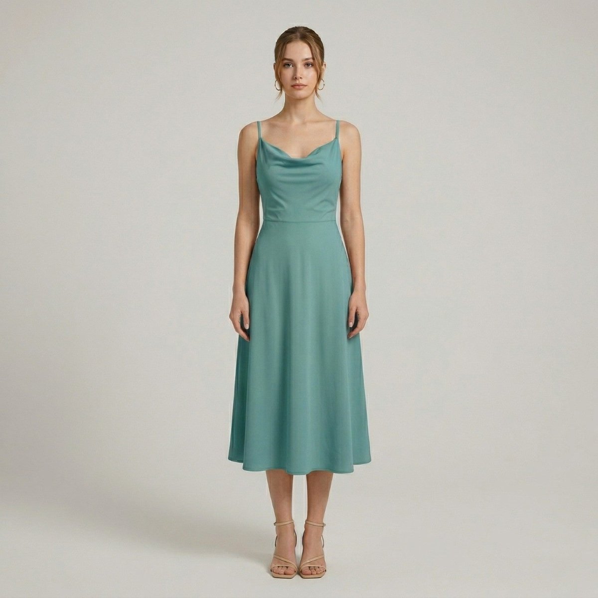 Draped Maxi Dress With Support - Maxi Dress - Wild Eye Vision