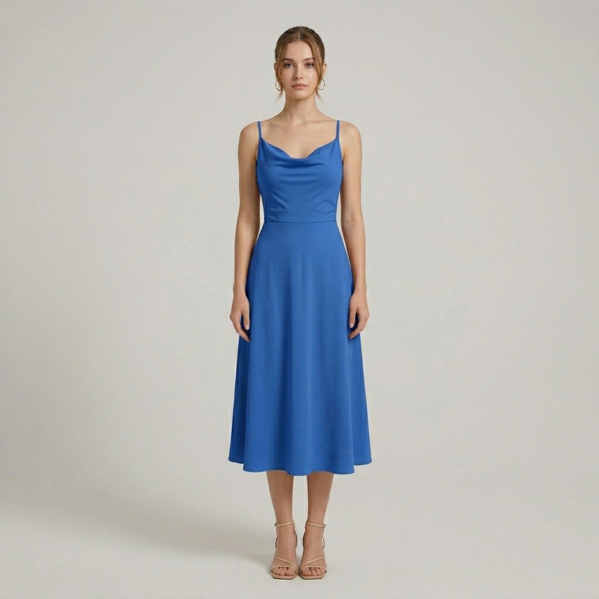 Draped Maxi Dress With Support - Maxi Dress - Wild Eye Vision