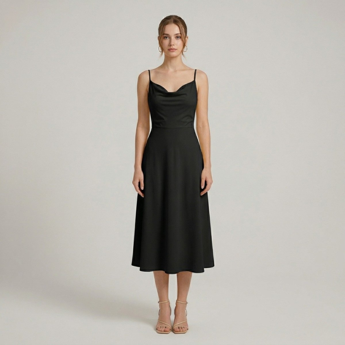 Draped Maxi Dress With Support - Maxi Dress - Wild Eye Vision