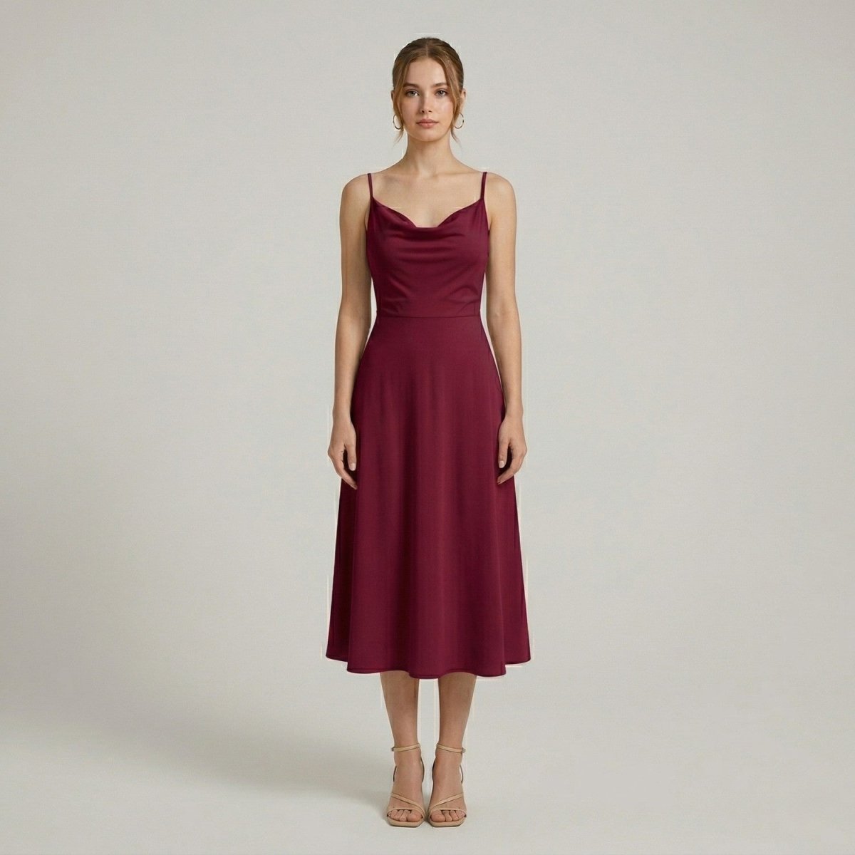Draped Maxi Dress With Support - Maxi Dress - Wild Eye Vision