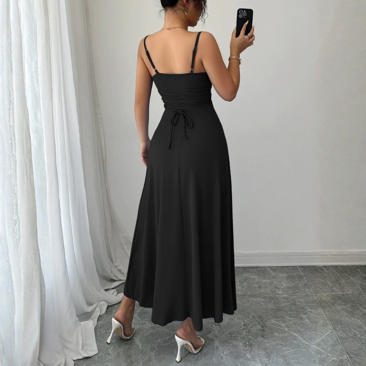 Elegant Fitted Strap Maxi Dress - Maxi Dress - Wild Eye Vision