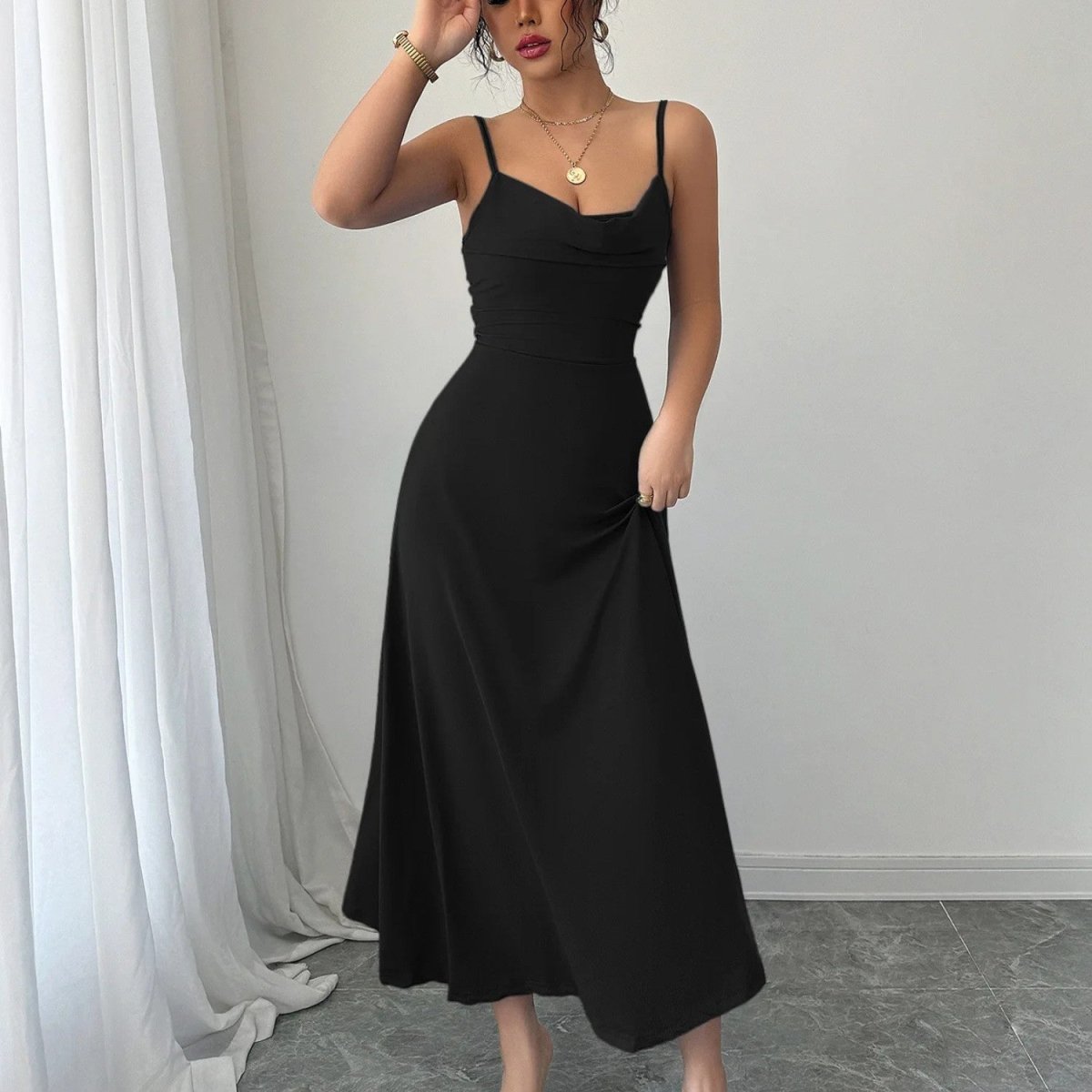 Elegant Fitted Strap Maxi Dress - Maxi Dress - Wild Eye Vision