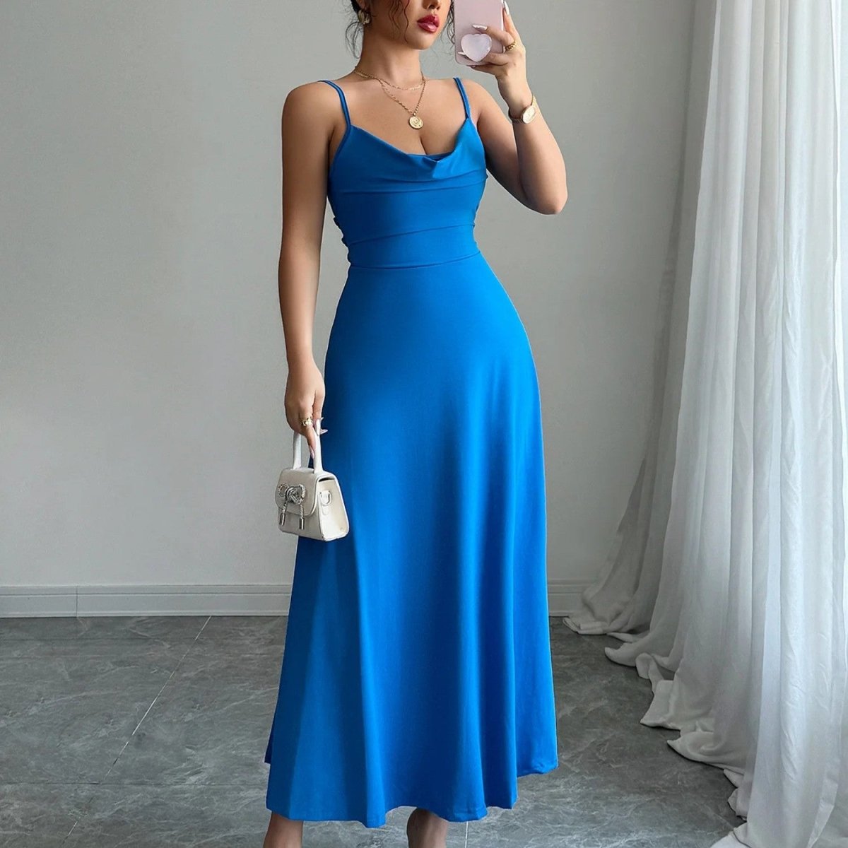 Elegant Fitted Strap Maxi Dress - Maxi Dress - Wild Eye Vision