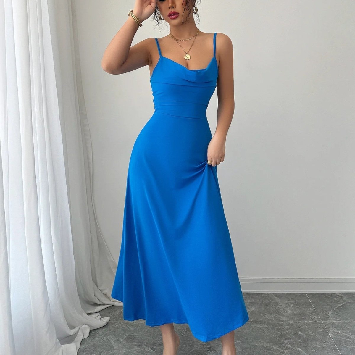 Elegant Fitted Strap Maxi Dress - Maxi Dress - Wild Eye Vision