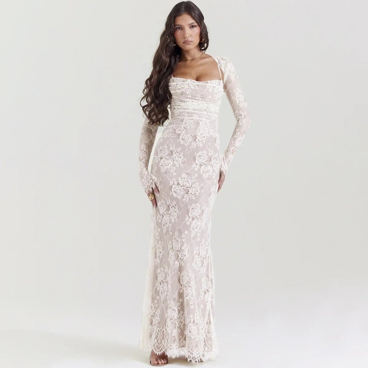 Elegant Lace Maxi Dress - Maxi Dress - Wild Eye Vision