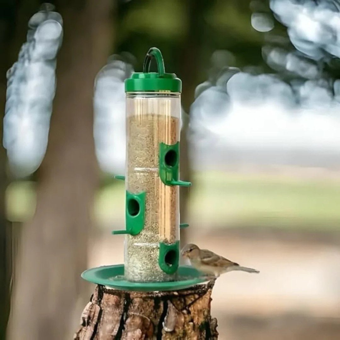 FeatherFlow – Hanging Tube Bird Feeder with Multi - Port Design - Bird Feeder - Wild Eye Vision