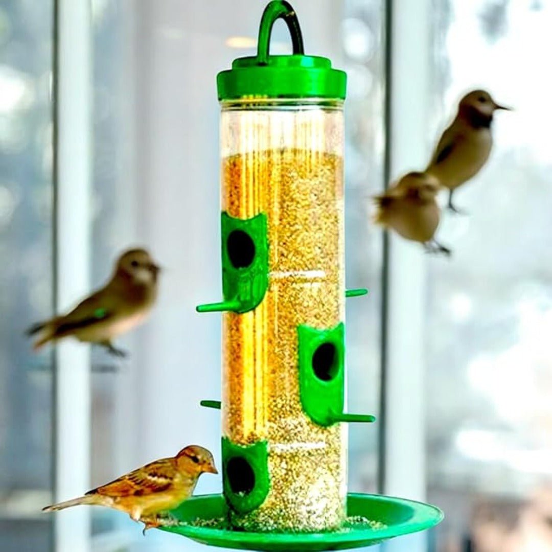 FeatherFlow – Hanging Tube Bird Feeder with Multi - Port Design - Bird Feeder - Wild Eye Vision