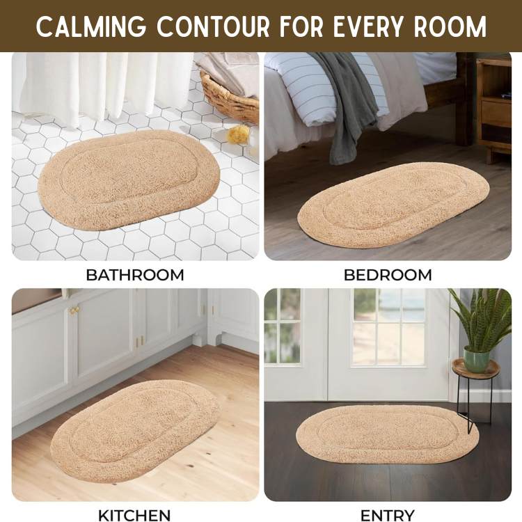 FluffNest Plush Oval Bath Mat - Bath Mat - Wild Eye Vision