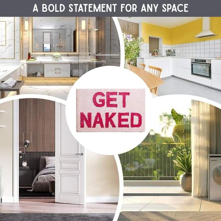 GetNaked Funny Microfibre Bath Mat - Bath Mat - Wild Eye Vision