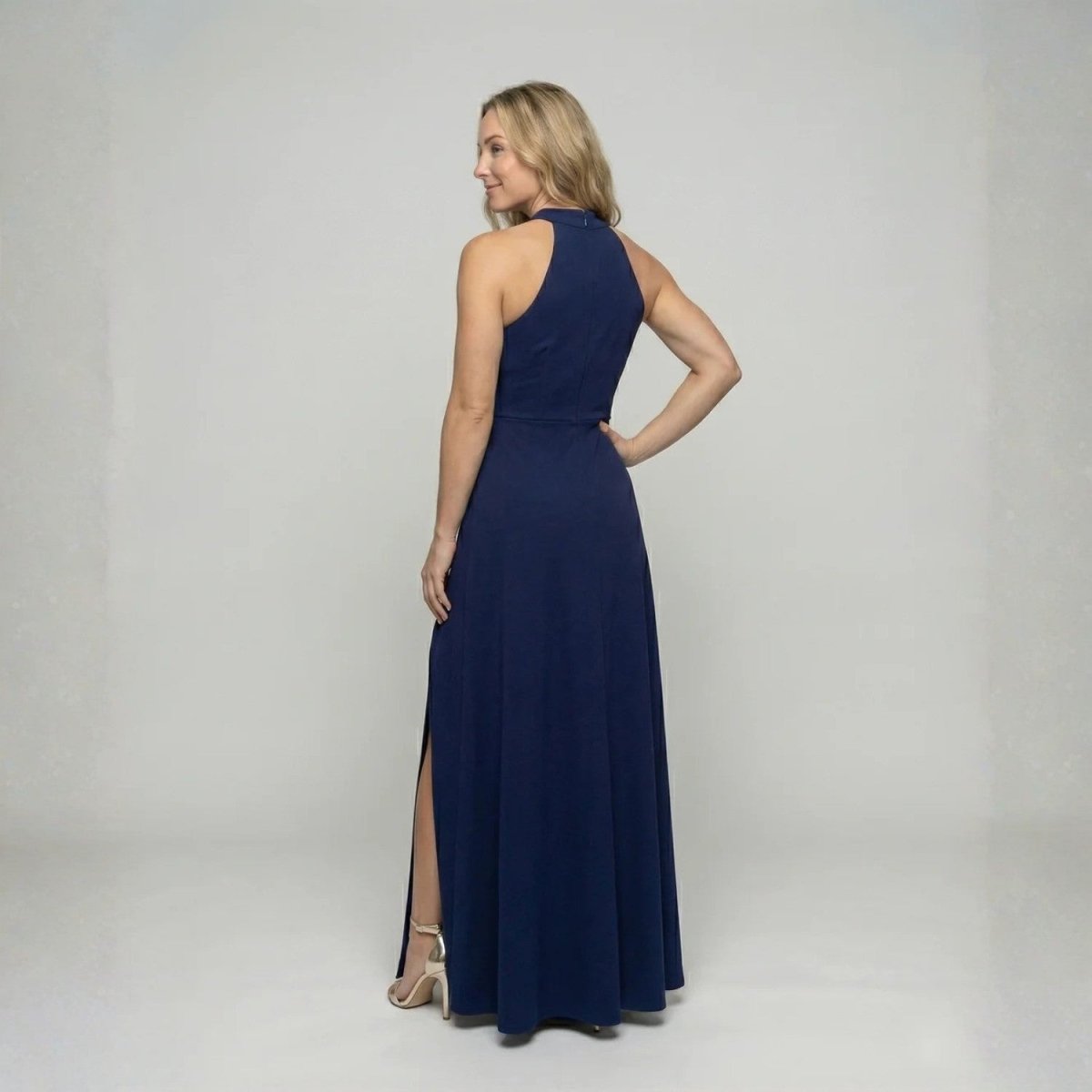 High Neck Slit Maxi Dress - Maxi Dress - Wild Eye Vision