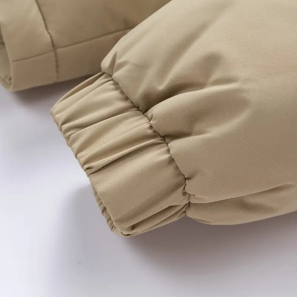 Insulated Puffer Jacket with Corduroy Hood - Men's Puffer Jacket - Wild Eye Vision