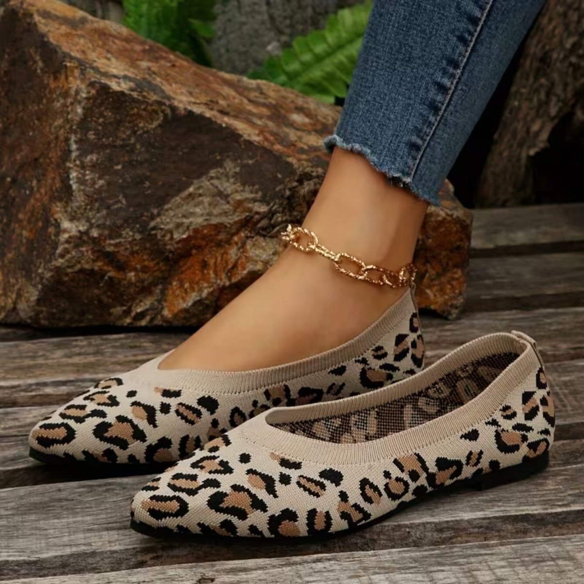 Leopard Print Comfort Flats - Orthopedic Slippers - Wild Eye Vision