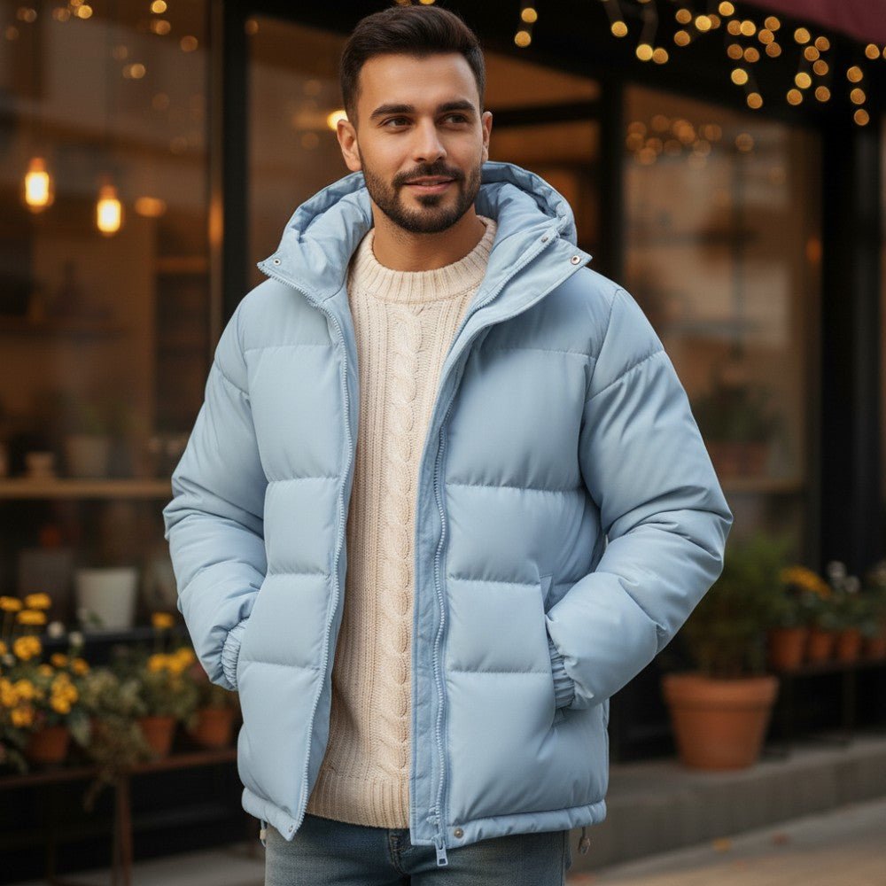 Lightweight Hooded Puffer Jacket - Men's Puffer Jacket - Wild Eye Vision