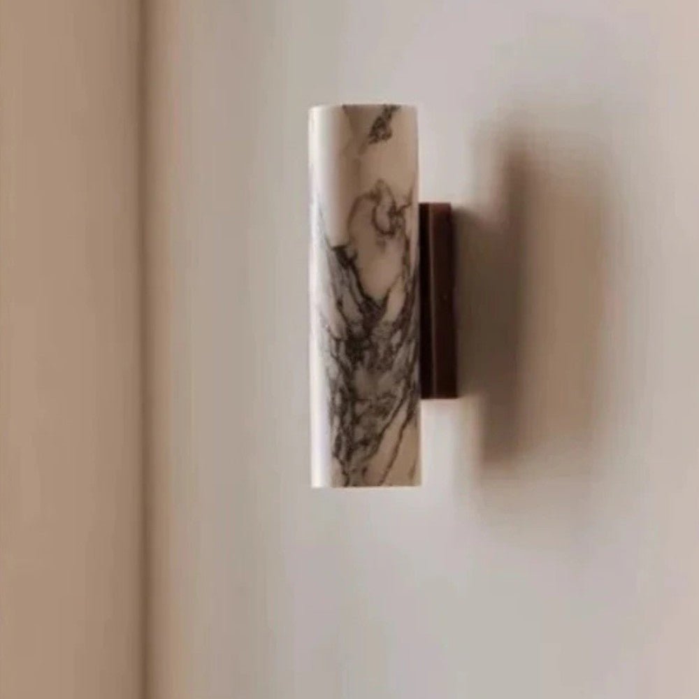 Marble Cylinder Brass Wall Light - Wall Light - Wild Eye Vision