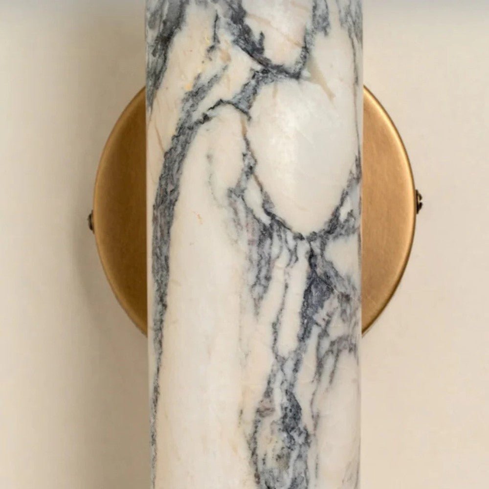 Marble Cylinder Brass Wall Light - Wall Light - Wild Eye Vision