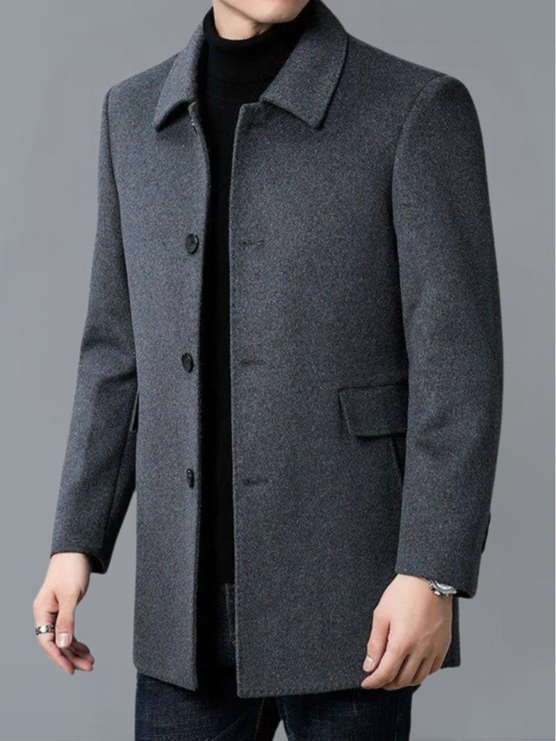 Men’s Classic Mid Length Coat - Men's Coat - Wild Eye Vision