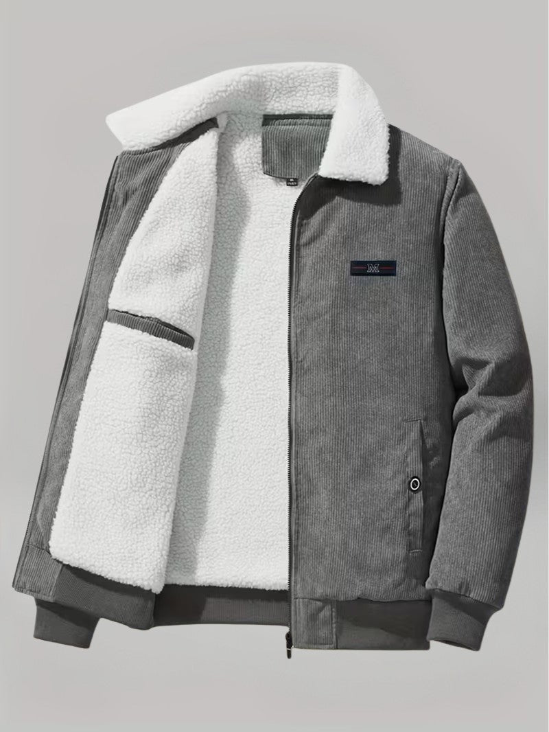 Men’s Corduroy Fleece Jacket - Men's Sherpa Jacket - Wild Eye Vision