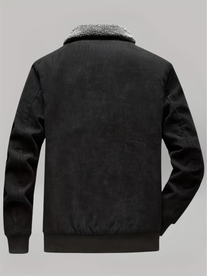 Men’s Corduroy Fleece Jacket - Men's Sherpa Jacket - Wild Eye Vision