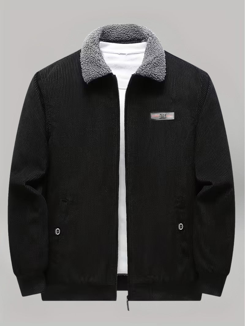 Men’s Corduroy Fleece Jacket - Men's Sherpa Jacket - Wild Eye Vision