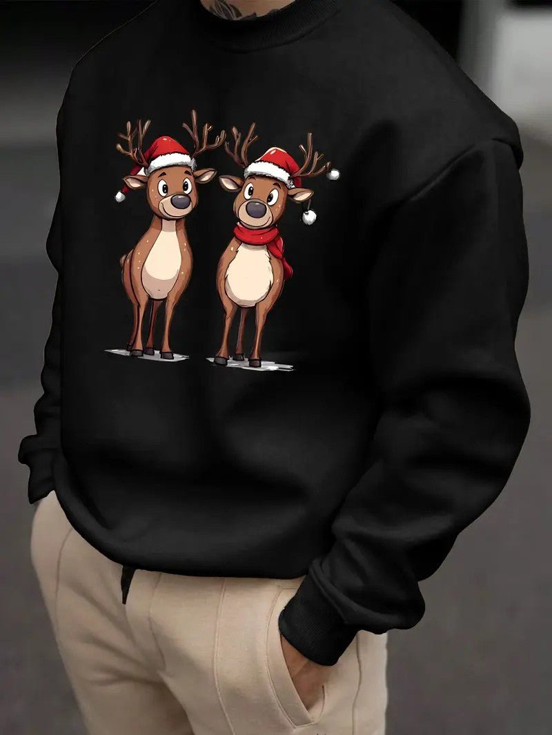 Men’s Festive Reindeer Sweatshirt - Mens Christmas Jumpers - Wild Eye Vision