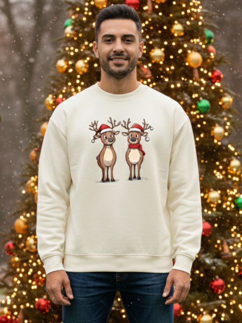 Men’s Festive Reindeer Sweatshirt - Mens Christmas Jumpers - Wild Eye Vision