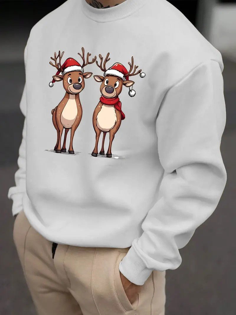 Men’s Festive Reindeer Sweatshirt - Mens Christmas Jumpers - Wild Eye Vision