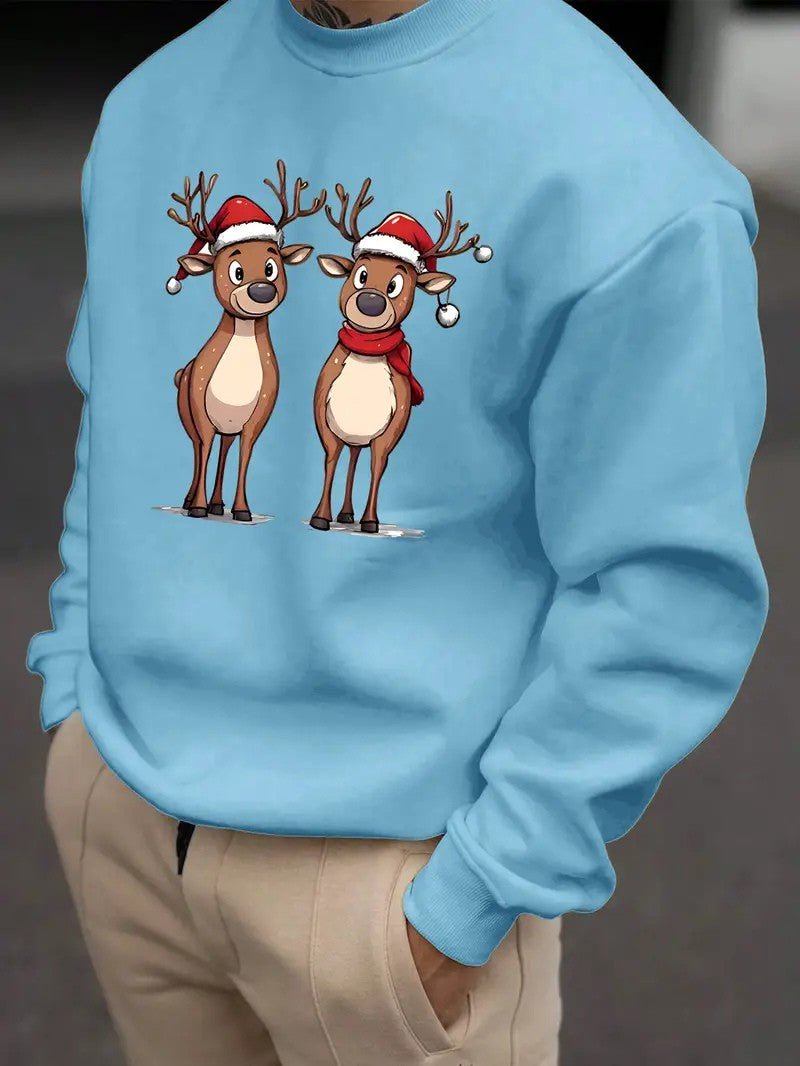 Men’s Festive Reindeer Sweatshirt - Mens Christmas Jumpers - Wild Eye Vision