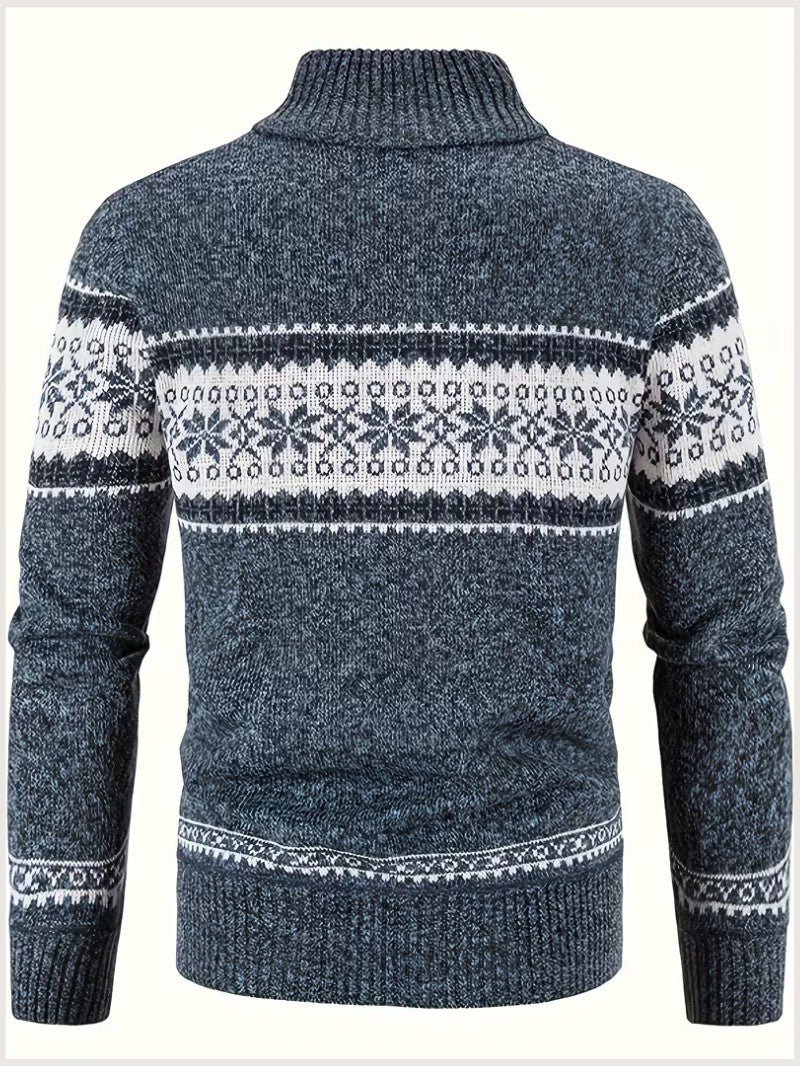 Men’s Fleece Lined Knit Cardigan - Wild Eye Vision