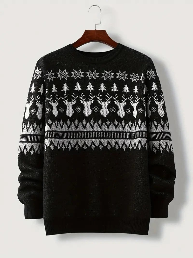 Men’s Geometric Christmas Sweater - Mens Christmas Jumpers - Wild Eye Vision
