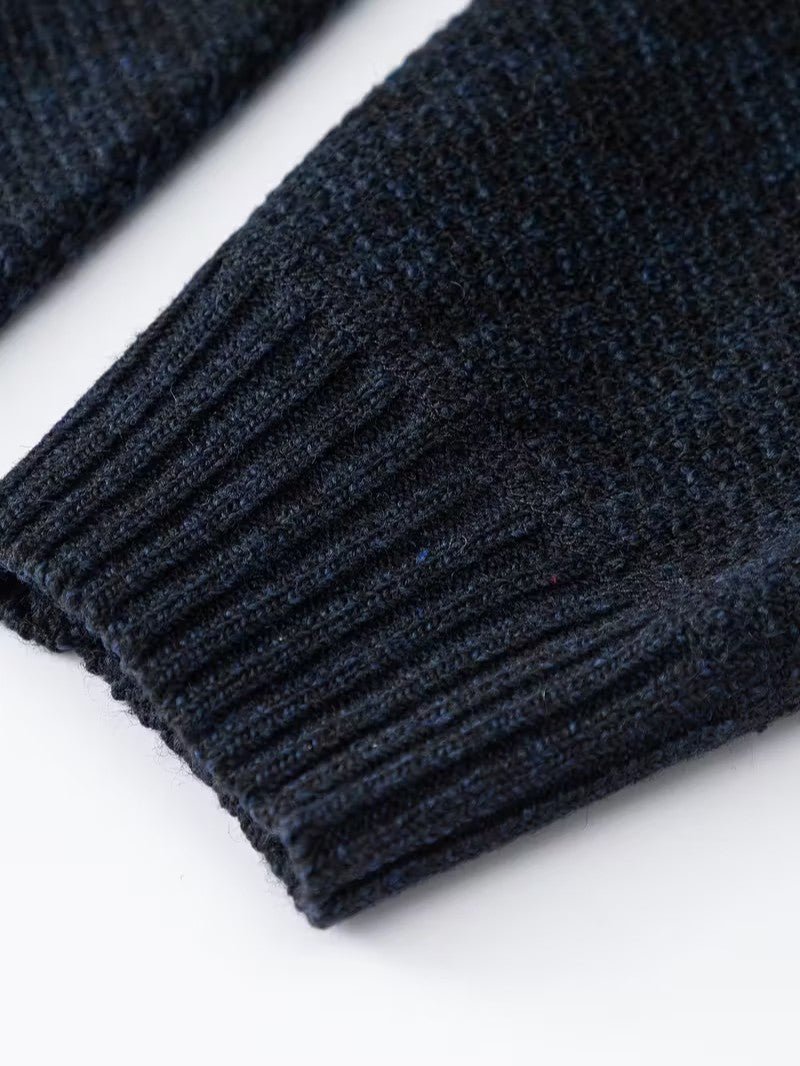 Men’s High Neck Fleece - Lined Knit Cardigan - Men Knit Cardigan - Wild Eye Vision