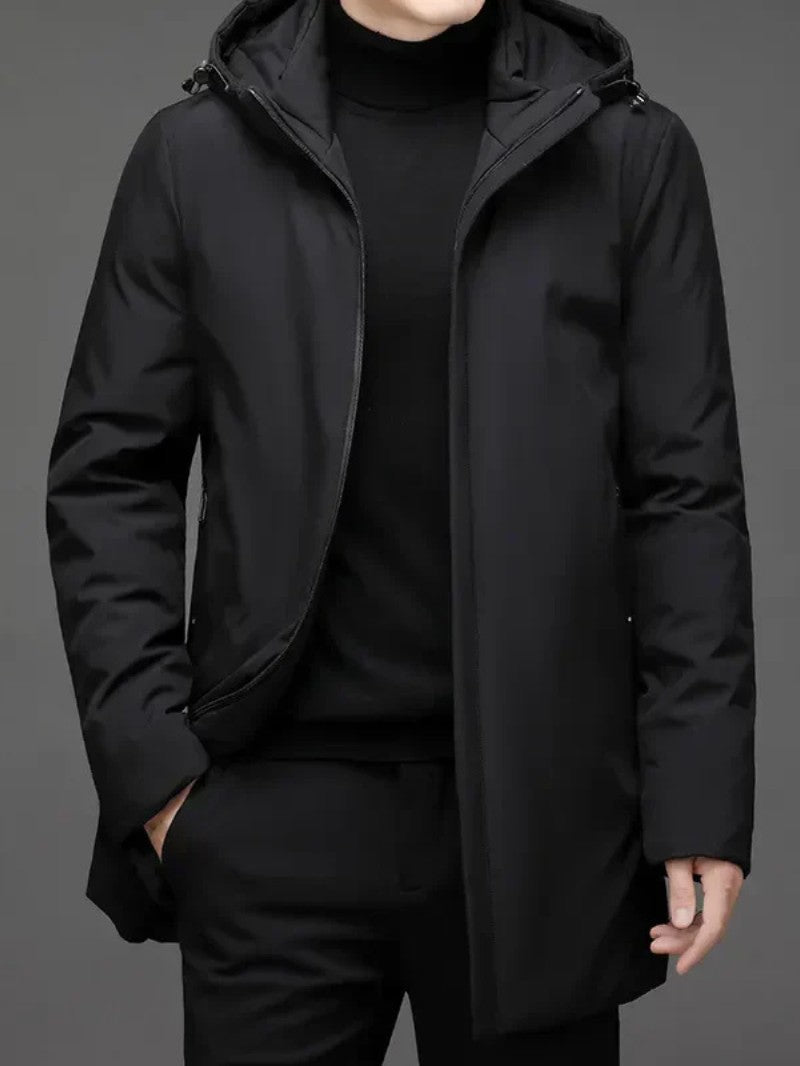Men’s Long Hooded Winter Jacket - Men's Coat - Wild Eye Vision