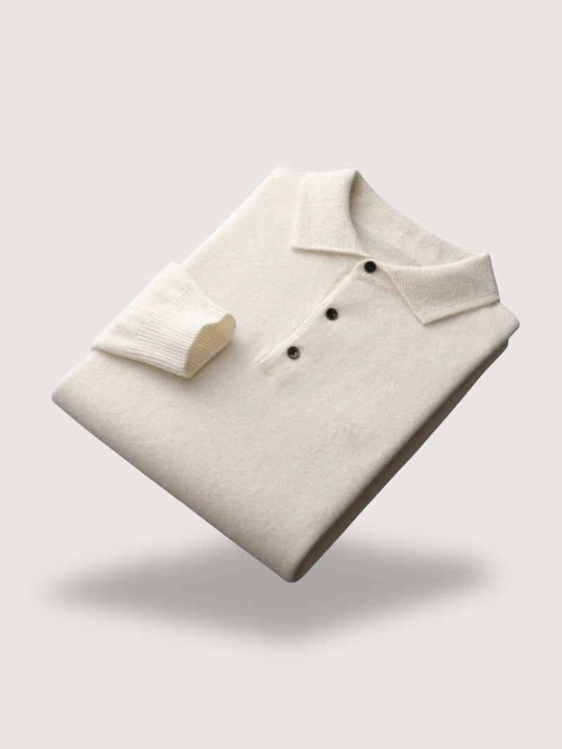 Men’s Long Sleeve Knit Polo Jumper - Men Knitted Jumper - Wild Eye Vision