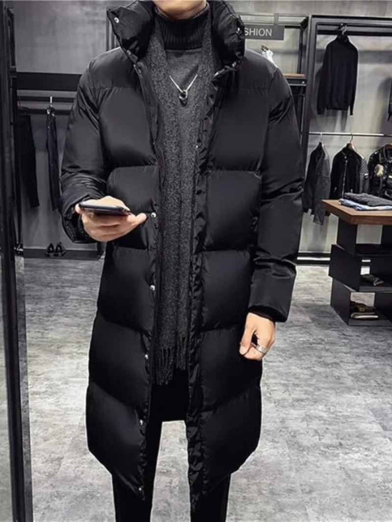 Men’s Long Winter Puffer Jacket - Men's Coat - Wild Eye Vision