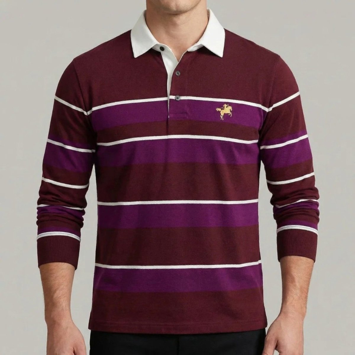 Men’s Longsleeve Polo Shirt - Polo Shirts - Wild Eye Vision