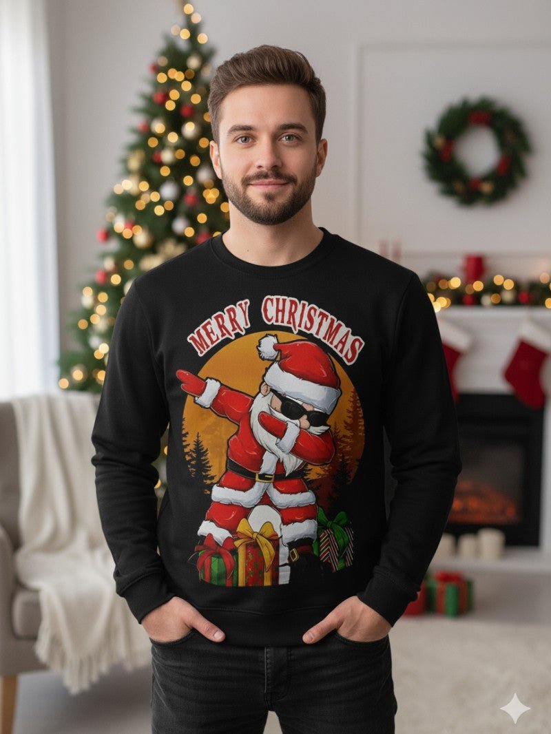 Men’s Merry Christmas Santa Pullover - Mens Christmas Jumpers - Wild Eye Vision