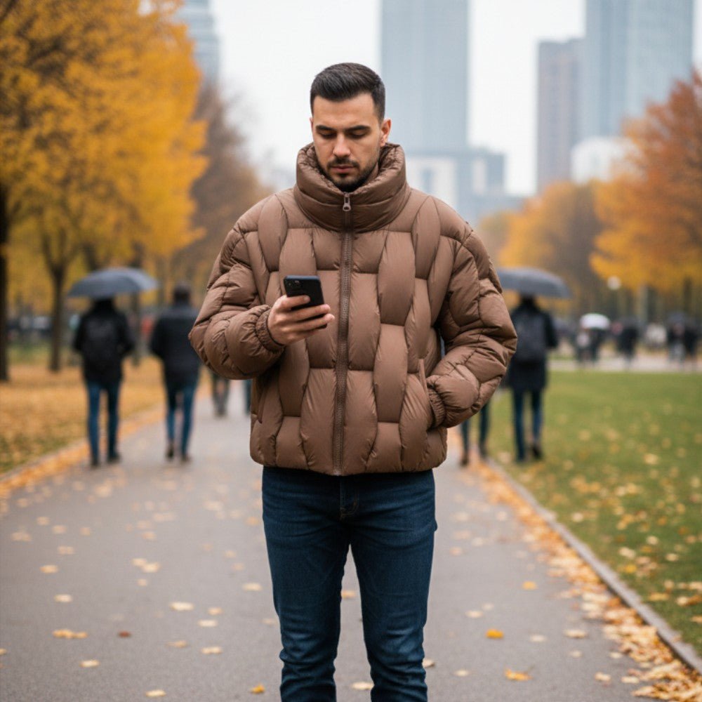 Men’s Quilted Puffer Jacket - Men's Puffer Jacket - Wild Eye Vision